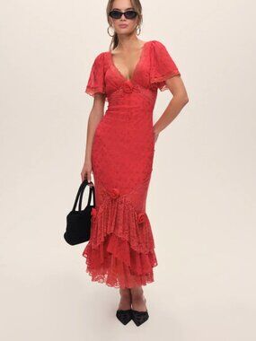 For Love & Lemons Hamptons Eyelet Maxi Dress